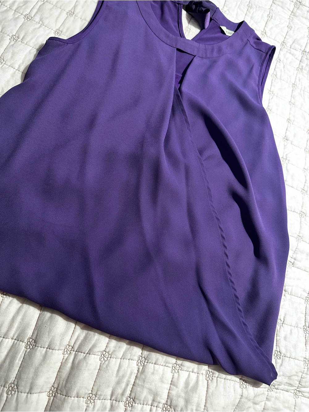 41 Hawthorn Violet Twist Neck Blouse - Picture 6 of 12